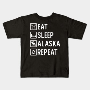 EAT. SLEEP. ALASKA. REPEAT. Kids T-Shirt